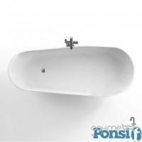 Отдельностоящая ванна из искусственного камня Ponsi Beta BVV02 белая матовая
