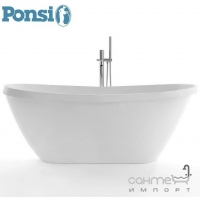 Окремостояча ванна зі штучного каменю Ponsi Gamma BVV03 біла матова