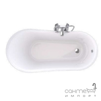Отдельностоящая акриловая ванна Ponsi London BVACRLLOND0001 белая глянцевая/ножки хром