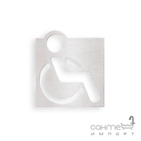 Табличка на дверь Туалет для инвалидов Bemeta Hotel 111022025 матовая нерж. сталь 