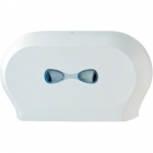 Тримач паперу туалетного Mar Plast JUMBO PLUS A77311, пластик білий, на два рулони