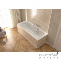 Прямоугольная чугунная ванна с ножками Universal Сибирячка 170х75 белая эмаль