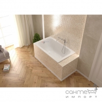 Прямокутна чавунна ванна з ніжками Universal Каприз 120х70 біла емаль