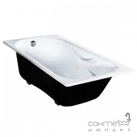 Прямокутна чавунна ванна з ніжками Universal Сибірячка 150х75 біла емаль
