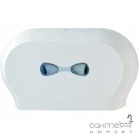 Тримач паперу туалетного Mar Plast JUMBO PLUS A77311, пластик білий, на два рулони