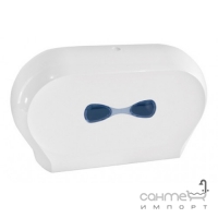 Держатель бумаги туалетной Mar Plast JUMBO PLUS A77311, пластик белый, на два рулона