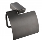 Тримач для туалетного паперу з кришкою Imprese Grafiky ZMK041807220 чорний