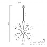 Люстра TK-Lighting ESTRELLA BLACK 1469 Черный/Платина