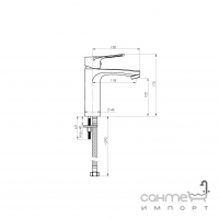 Змішувач для раковини Rubineta Nica-18 NI80008 хром