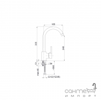 Смеситель для кухни Rubineta Ultra-33 U30098 бронза