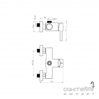 Смеситель для душа Rubineta Ultra-15 U15008 хром