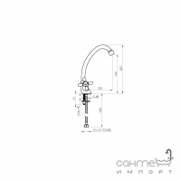 Смеситель для кухни Rubineta Milano-8 M8J006 хром