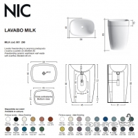Напольная раковина Nic Design Milk 001 290 052 Argilla темно-серая