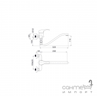 Смеситель для ванны с душевым гарнитуром Rubineta Yuta Y-12/G Mars Y2GK03 хром