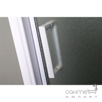 Дверь в нишу распашная Eger 599-111 профиль белый, стекло Zuzmara