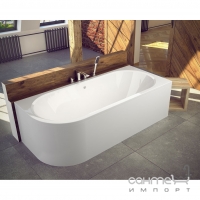 Асиметрична ванна Besco Avita 160x75 біла, права