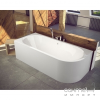 Асимметричная ванна Besco Avita 180x80 белая, левая