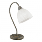 Настольная лампа Eglo Dionis 89899 кантри, прованс, стекло алебастр, ржавчина