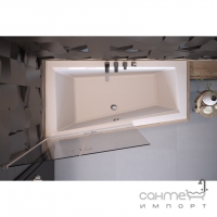 Асиметрична акрилова ванна Besco Intima 160x90 біла, лівостороння