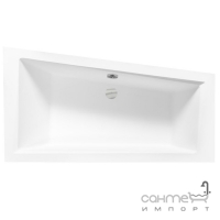 Асиметрична акрилова ванна Besco Intima Slim 150x85 біла, лівостороння