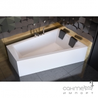 Асиметрична ванна акрилова Besco Intima Duo 170x125 біла, правостороння