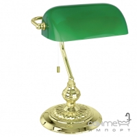 Настольная лампа Eglo Banker 90967 зеленый, латунь