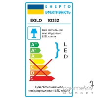 Светильник бра настенный Eglo Led Doja 93332 хай-тек, модерн, алюминий, пластик, серебристый, прозрачный