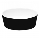 Раковина на стільницю зі штучного каменю Besco Uniqa Black&White 36x46x17 біла/чорна