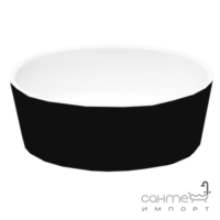 Раковина на стільницю зі штучного каменю Besco Uniqa Black&White 36x46x17 біла/чорна