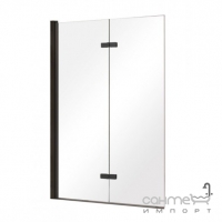 Шторка для ванны Besco Lumix 100x140 прозрачное стекло/профиль черный