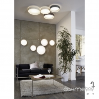 Світильник настінно-стельовий Eglo Palomaro 93952 хай-тек, модерн, тканина, пластик, білий, темно-сірий 24 W