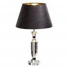 Настольная лампа Eglo Pasiano 94082 хрусталь, сталь, ткань, хром, прозрачный, черный, золотой