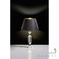 Настільна лампа Eglo Pasiano 94082 кришталь, сталь, тканина, хром, прозорий, чорний, золотий
