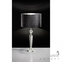 Настільна лампа Eglo Pasiano 94084 кришталь, сталь, тканина, хром, прозорий, чорний, золотий