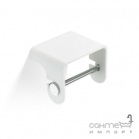 Тримач для туалетного паперу з поличкою для мобільного Decor Walther Stone TPH4 0974554 білий, хром