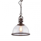Светильник подвесной Azzardo Clare AZ1656 коричневый, прозрачное стекло