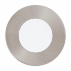 Светильник точечный Eglo Fueva 1 94518 хай-тек, модерн, литой металл, сатиновый никель, белый, пластик