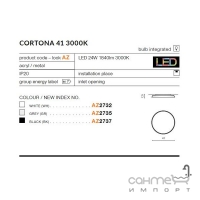 Светильник потолочный Azzardo Cortona 41 3000K AZ2737 черный