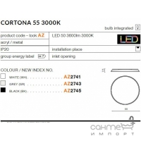 Світильник стельовий Azzardo Cortona 55 3000K AZ2741 білий