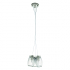 Люстра Eglo Varmo 94671 лофт, рифленое стекло, сатиновый никель, прозрачный