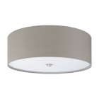 Светильник настенно-потолочный Eglo Pasteri 94919 хай-тек, модерн, сталь, ткань, стекло, сатиновый никель, серый