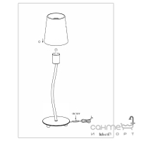 Настольная лампа Eglo Noventa 94753 арт-деко, сталь, стекло, хром, прозрачный, белый