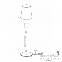 Настільна лампа Eglo Noventa 95008 хай-тек, модерн, сталь, скло, чорний нікель, прозорий, білий