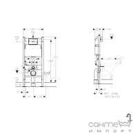 Инсталляция для унитаза Geberit Duofix 458.126.00.1 + клавиша Delta 50 115.135.11.1 белый