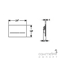 Смывная клавиша сенсорная Geberit Sigma 80 116.092.SG.1 чёрное стекло