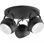 Люстра потолочная на три плафона на круглой основе TK-Lighting PARMA BLACK 4156 Черный