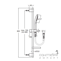 Душовий гарнітур Roca Plenum Go Round A5B1P11C00 хром