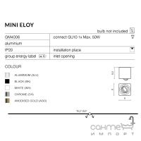 Точковий світильник Azzardo Mini Eloy AZ1754 алюміній
