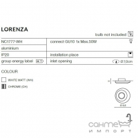Точечный светильник Azzardo Lorenza AZ1476 белый