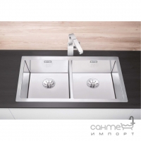 Кухонна мийка Blanco Claron 400/400-IF 521617 дзеркальна нерж. сталь